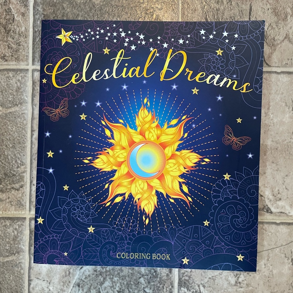 Coloring Book - Navy Blue & Yellow